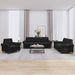 3-delige Loungeset met kussens fluweel zwart