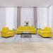 3-delige Loungeset met kussens fluweel geel
