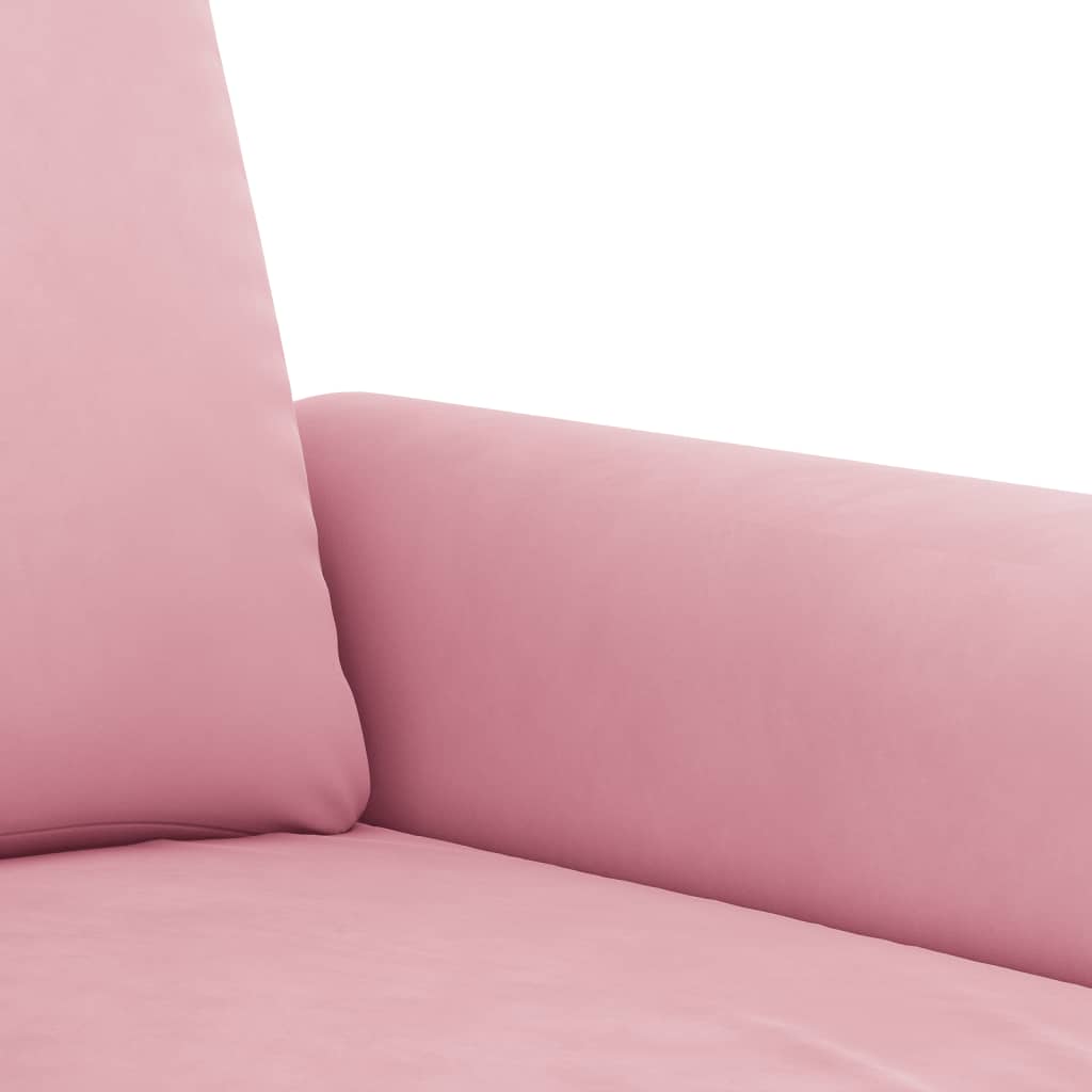 4-delige Loungeset met kussens fluweel roze
