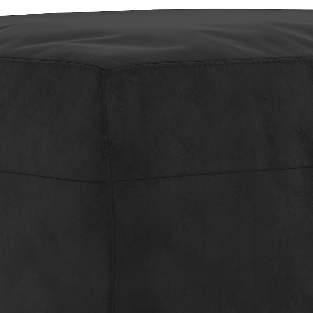 4-delige Loungeset met kussens fluweel zwart
