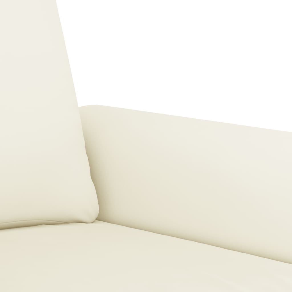 4-delige Loungeset met kussens fluweel crèmekleurig