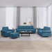 4-delige Loungeset met kussens fluweel blauw