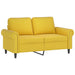 3-delige Loungeset met kussens fluweel geel