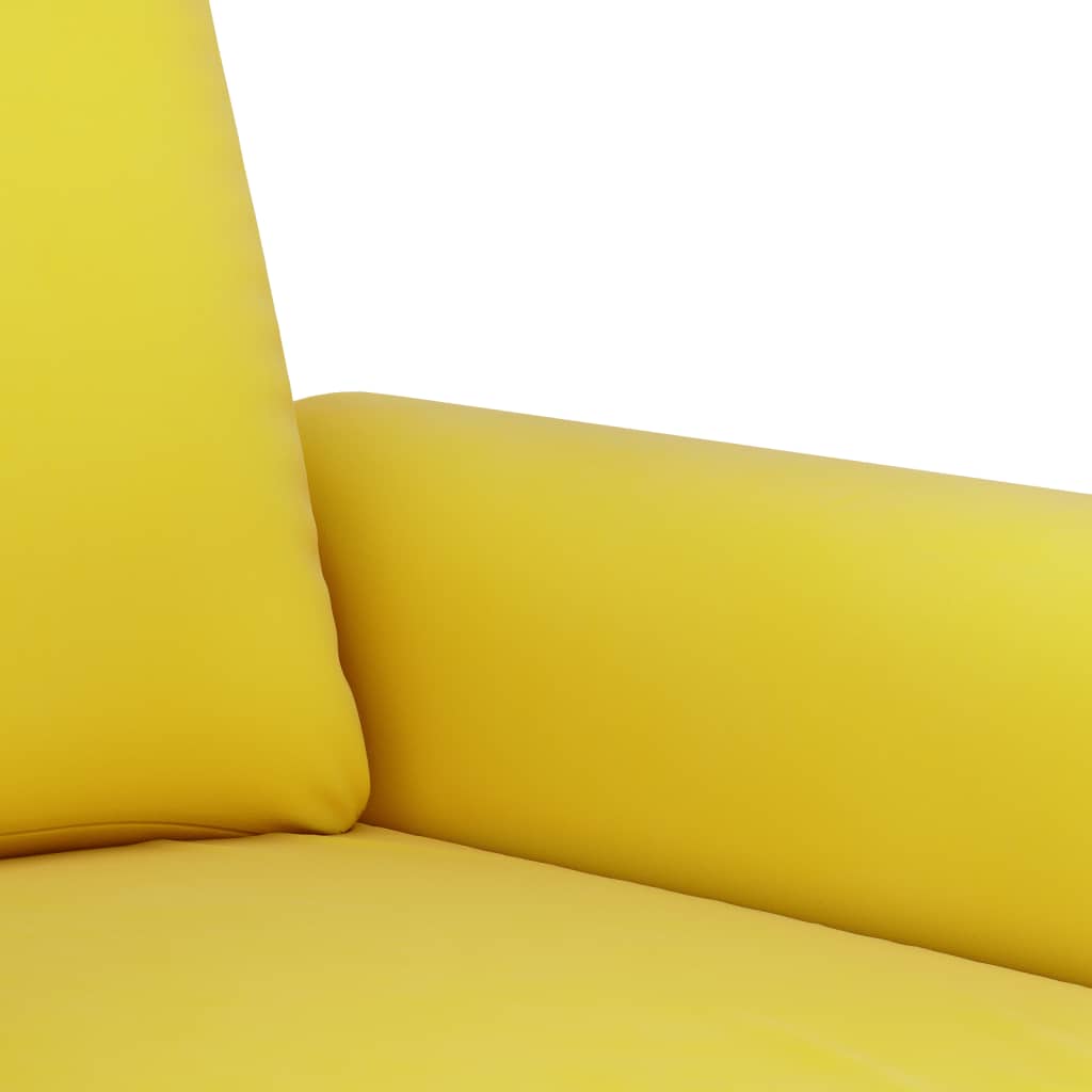 3-delige Loungeset met kussens fluweel geel