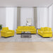 3-delige Loungeset met kussens fluweel geel