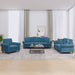 3-delige Loungeset met kussens fluweel blauw