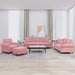 4-delige Loungeset met kussens fluweel roze