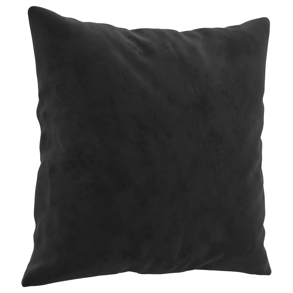 4-delige Loungeset met kussens fluweel zwart