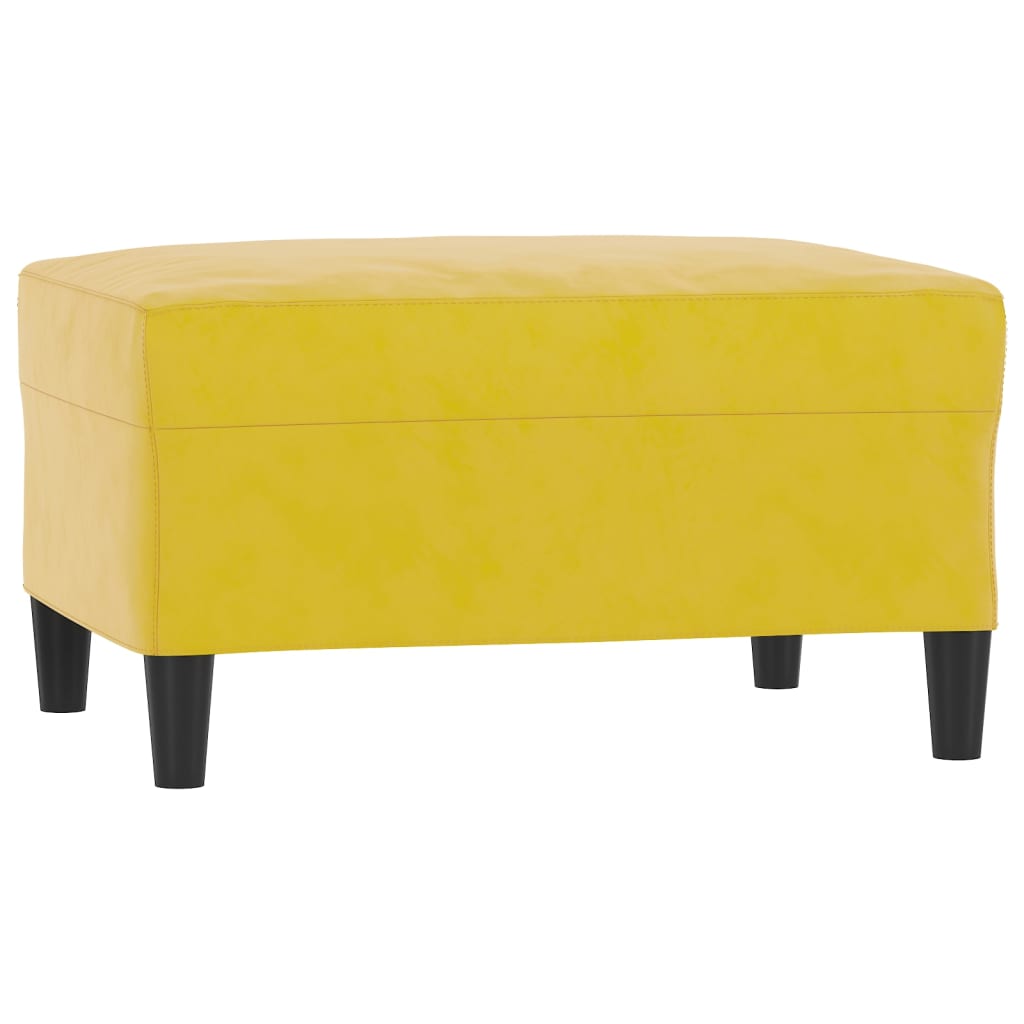 4-delige Loungeset met kussens fluweel geel