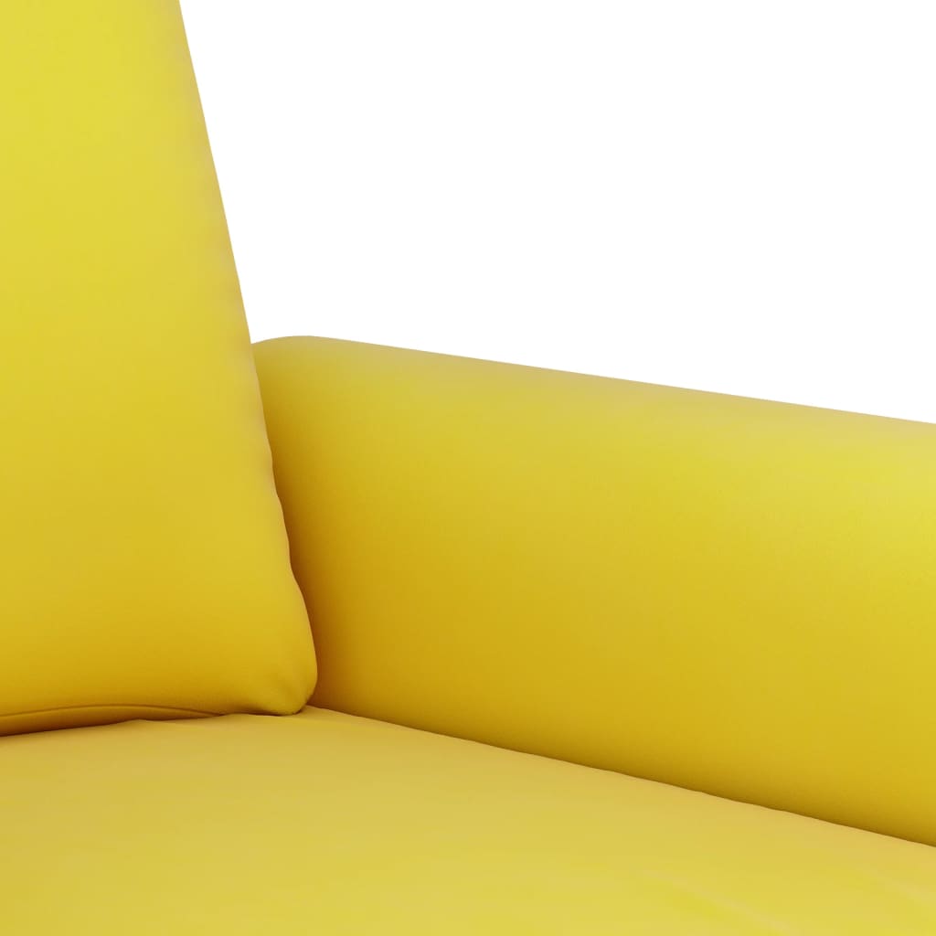 4-delige Loungeset met kussens fluweel geel