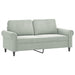 2-delige Loungeset met kussens fluweel lichtgrijs