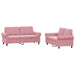2-delige Loungeset met kussens fluweel roze