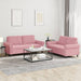 2-delige Loungeset met kussens fluweel roze