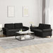 2-delige Loungeset met kussens fluweel zwart