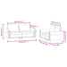 2-delige Loungeset met kussens fluweel blauw
