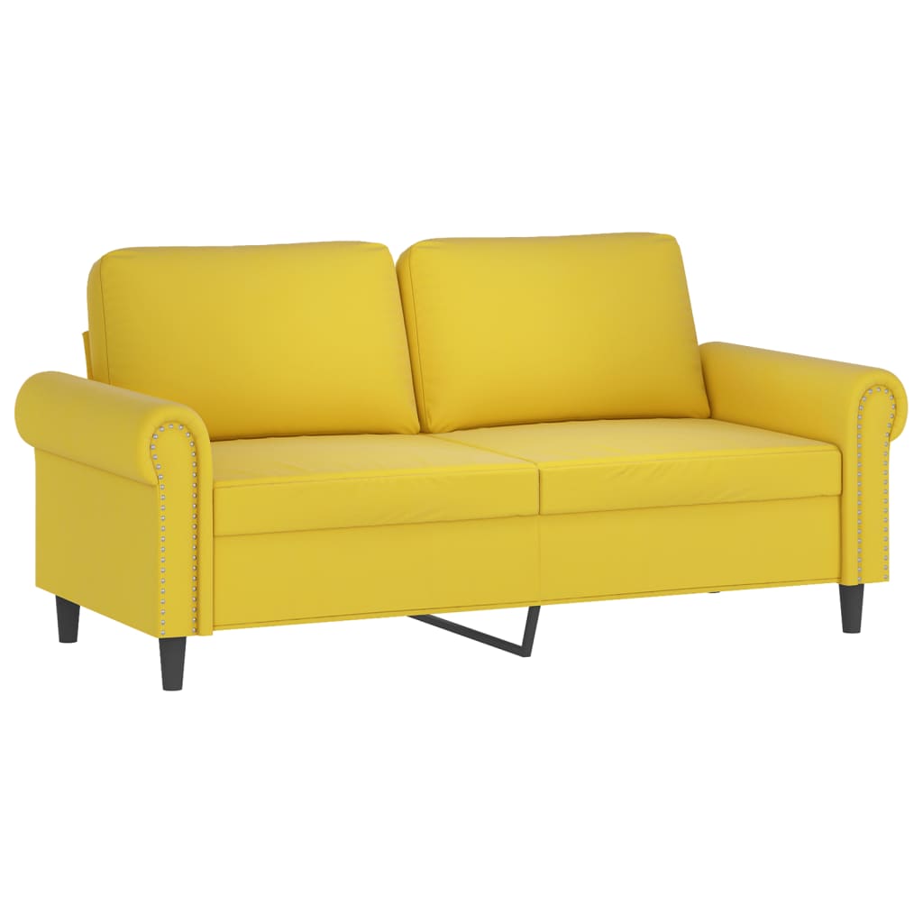 3-delige Loungeset met kussens fluweel geel