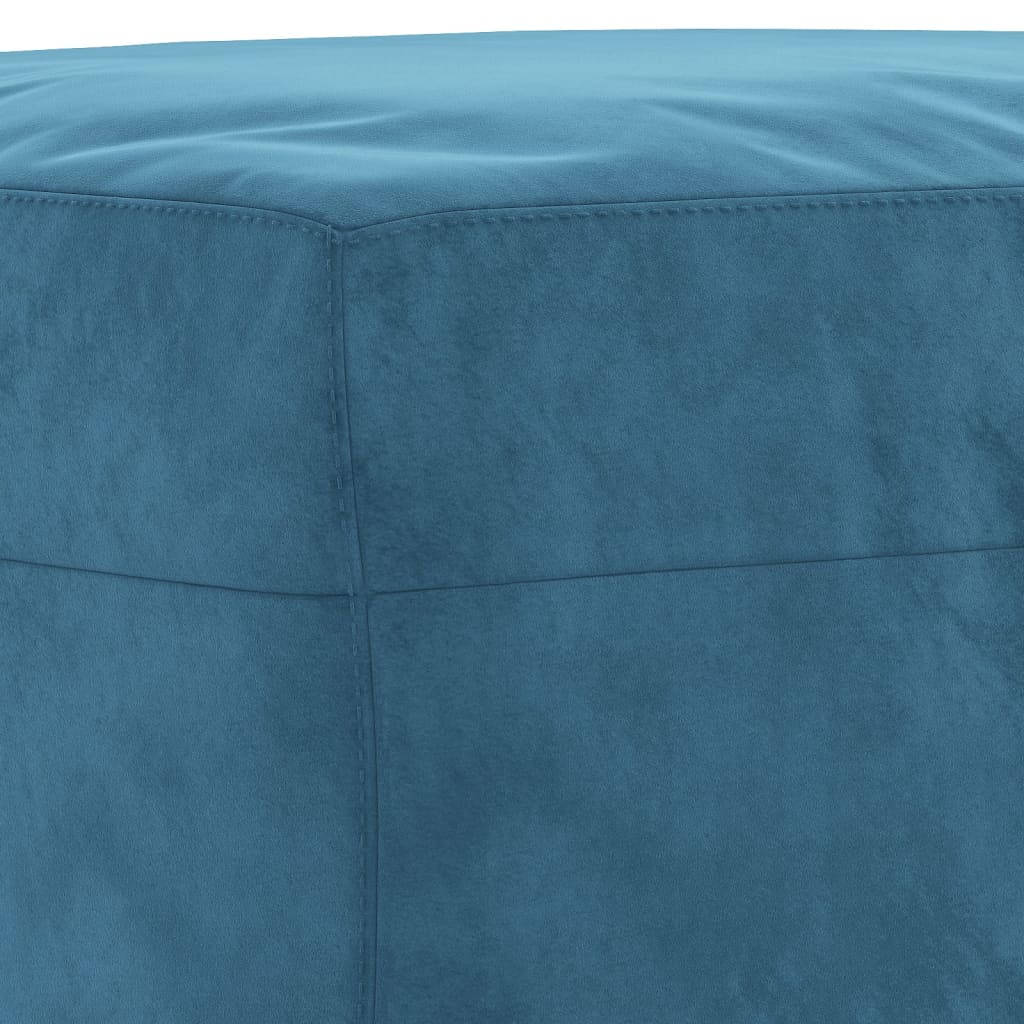 3-delige Loungeset met kussens fluweel blauw