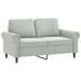 2-delige Loungeset met kussens fluweel lichtgrijs
