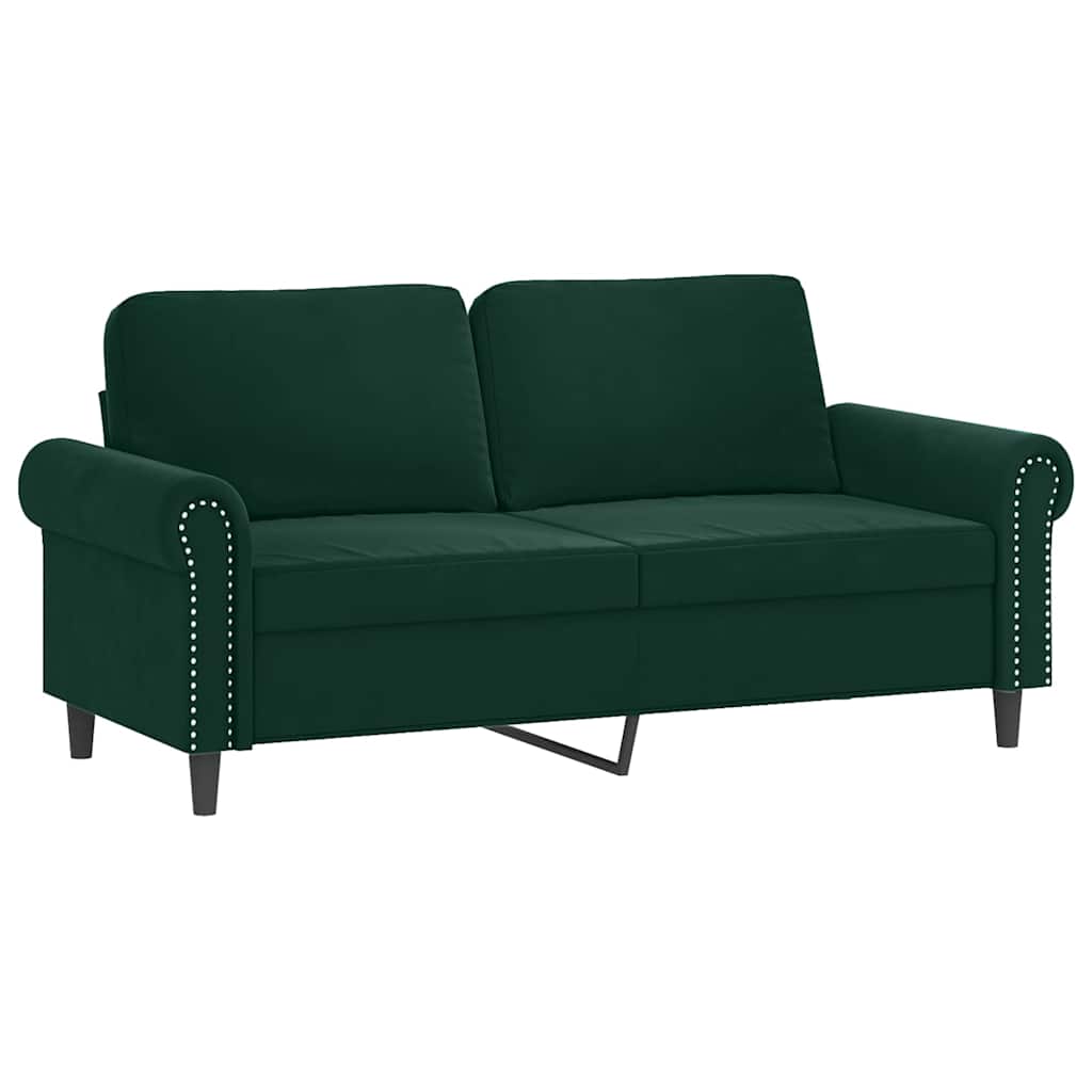 2-delige Loungeset met kussens fluweel donkergroen
