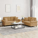 2-delige Loungeset met kussens fluweel bruin