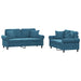 2-delige Loungeset met kussens fluweel blauw