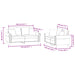 2-delige Loungeset met kussens fluweel blauw