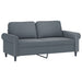 3-delige Loungeset met kussens fluweel donkergrijs