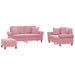 3-delige Loungeset met kussens fluweel roze