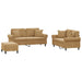 3-delige Loungeset met kussens fluweel bruin