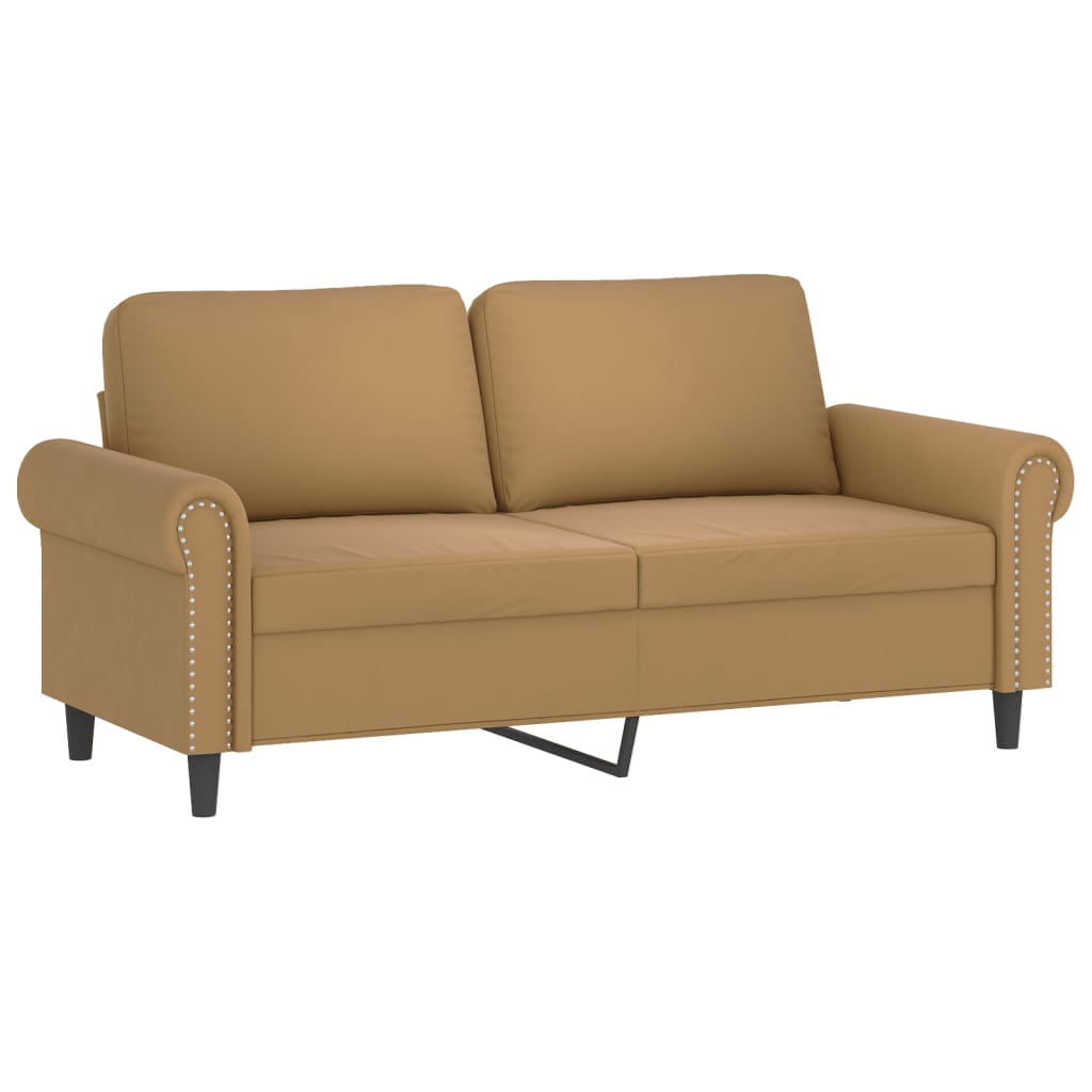 3-delige Loungeset met kussens fluweel bruin