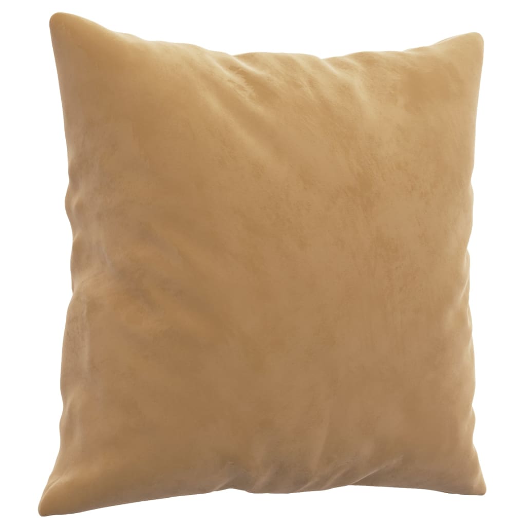 3-delige Loungeset met kussens fluweel bruin