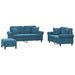 3-delige Loungeset met kussens fluweel blauw