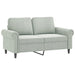 2-delige Loungeset met kussens fluweel lichtgrijs