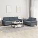 2-delige Loungeset met kussens fluweel donkergrijs