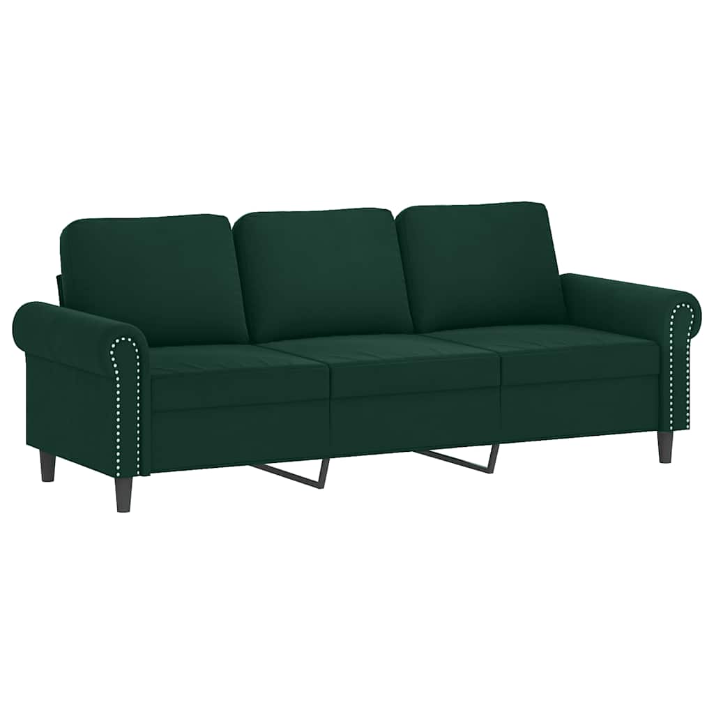 2-delige Loungeset met kussens fluweel donkergroen