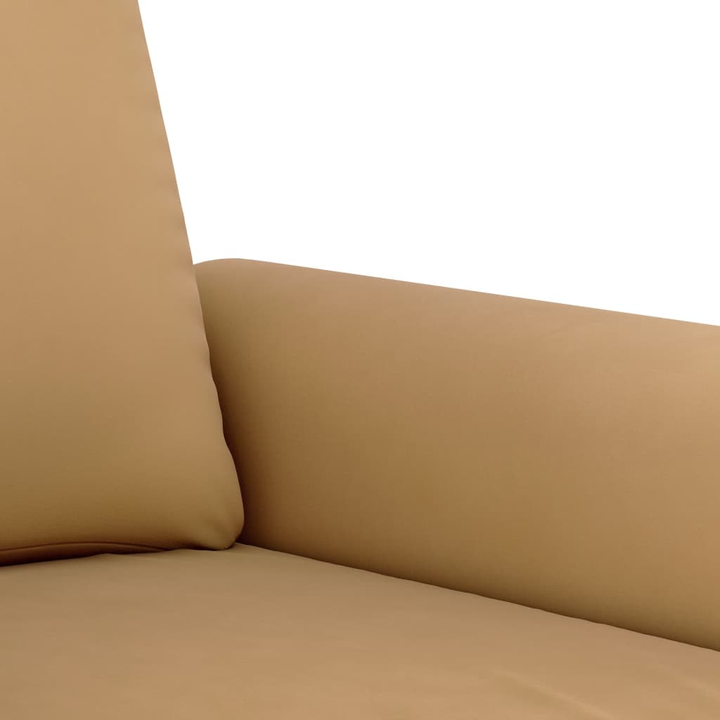 2-delige Loungeset met kussens fluweel bruin