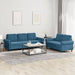2-delige Loungeset met kussens fluweel blauw