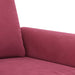 3-delige Loungeset met kussens fluweel wijnrood