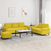 3-delige Loungeset met kussens fluweel geel