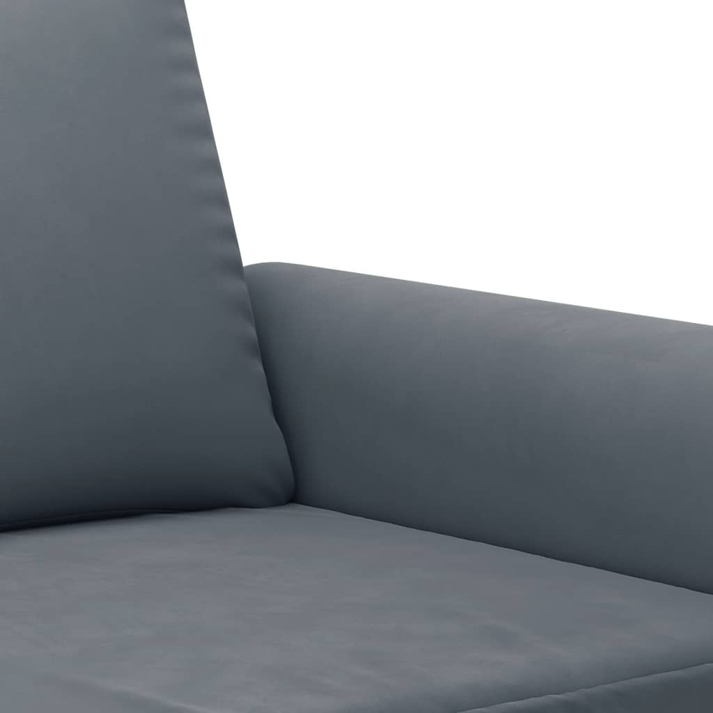 2-delige Loungeset met kussens fluweel donkergrijs
