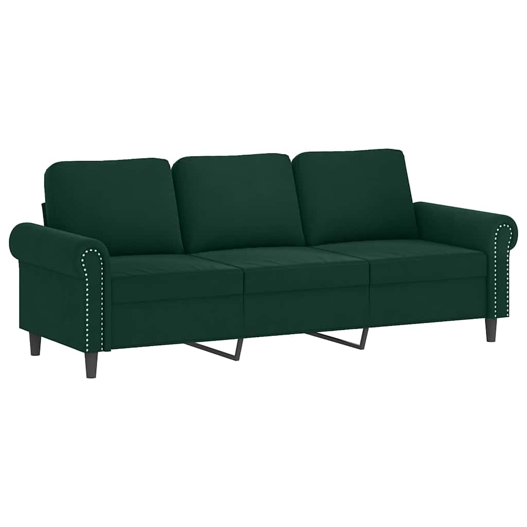 2-delige Loungeset met kussens fluweel donkergroen