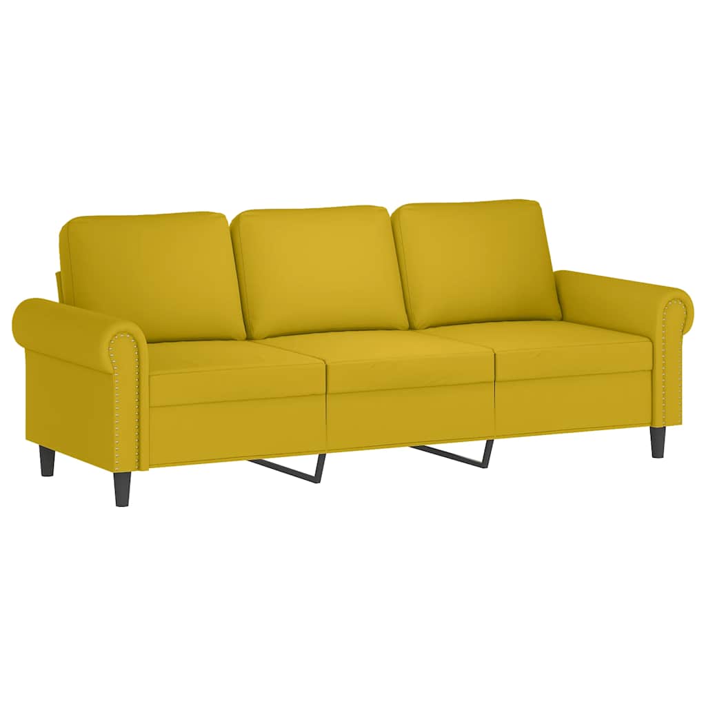 2-delige Loungeset met kussens fluweel geel