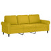 2-delige Loungeset met kussens fluweel geel