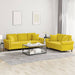 2-delige Loungeset met kussens fluweel geel