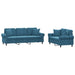 2-delige Loungeset met kussens fluweel blauw