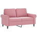 3-delige Loungeset met kussens fluweel roze