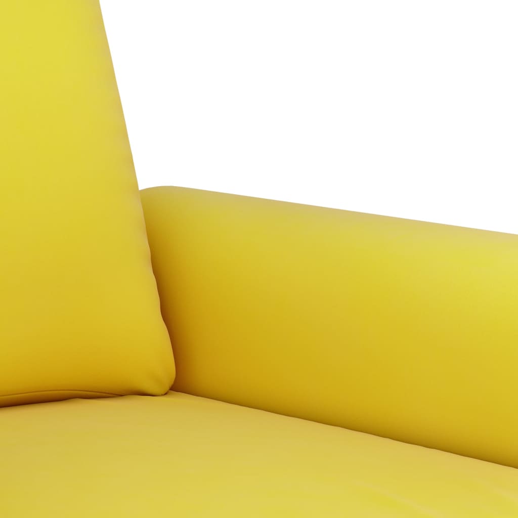 3-delige Loungeset met kussens fluweel geel