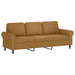 3-delige Loungeset met kussens fluweel bruin