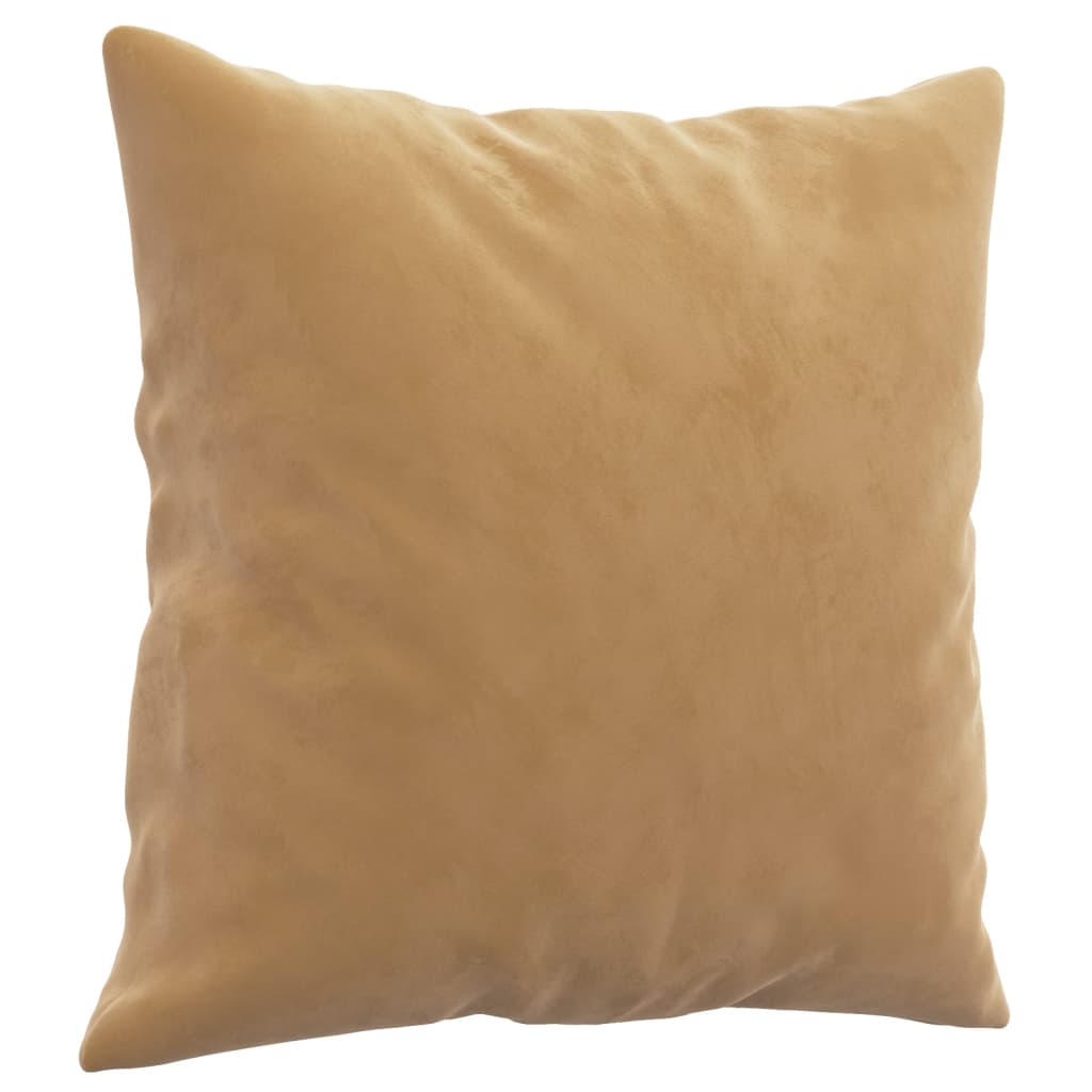 3-delige Loungeset met kussens fluweel bruin