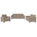 3-delige Loungeset met kussens microvezelstof taupe
